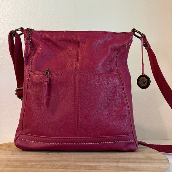 The Sak Lucia Pink Genuine Leather Medium Crossbody Bag - Picture 13 of 13